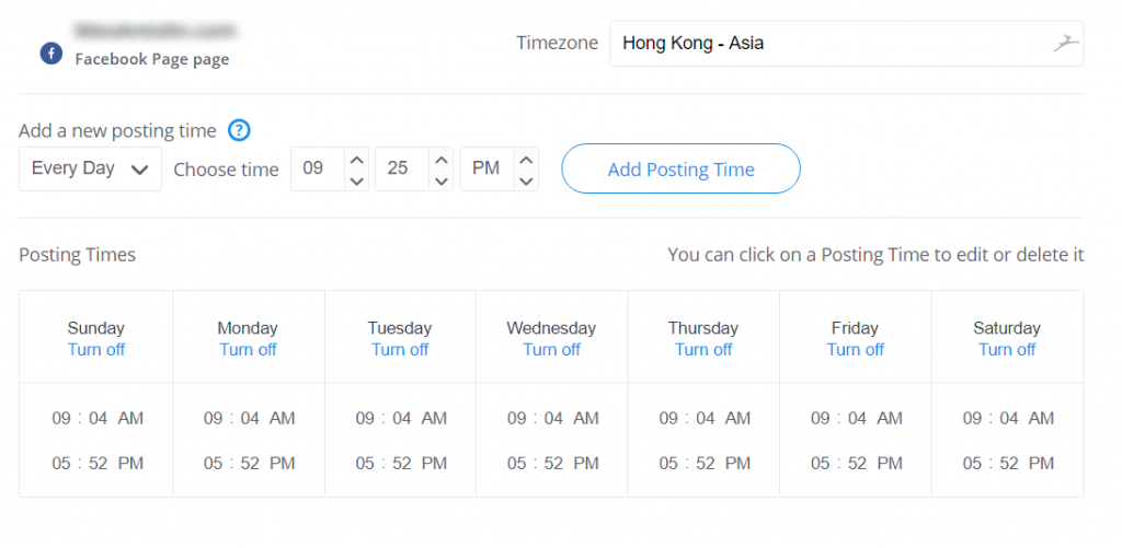 Facebook Posting Schedule