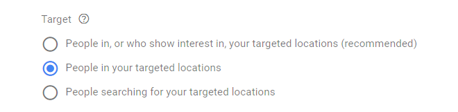 targeted locations