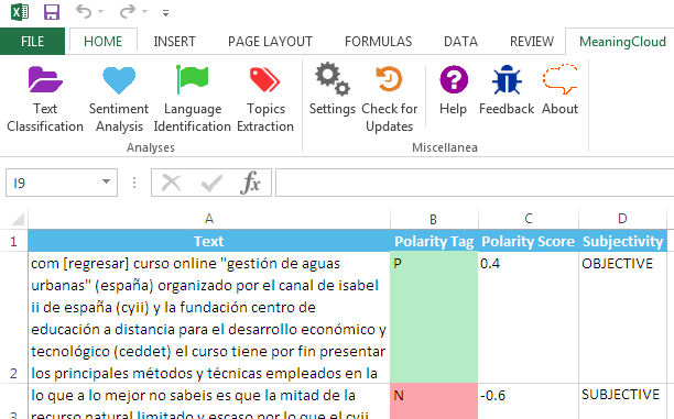 Polarity Tags in Excel