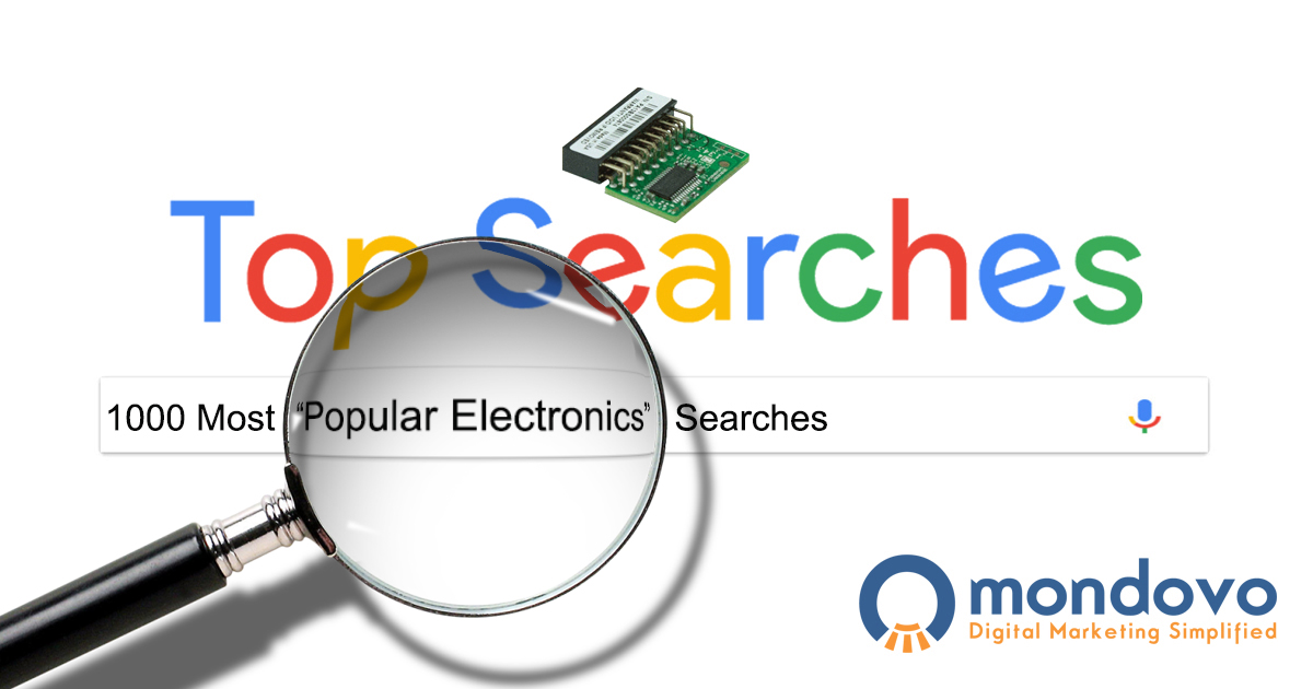 The Most Popular Electronics Keywords in Google Mondovo